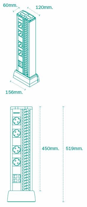 Duplo Mini Columna | dessin technique et cotes | IBConnect