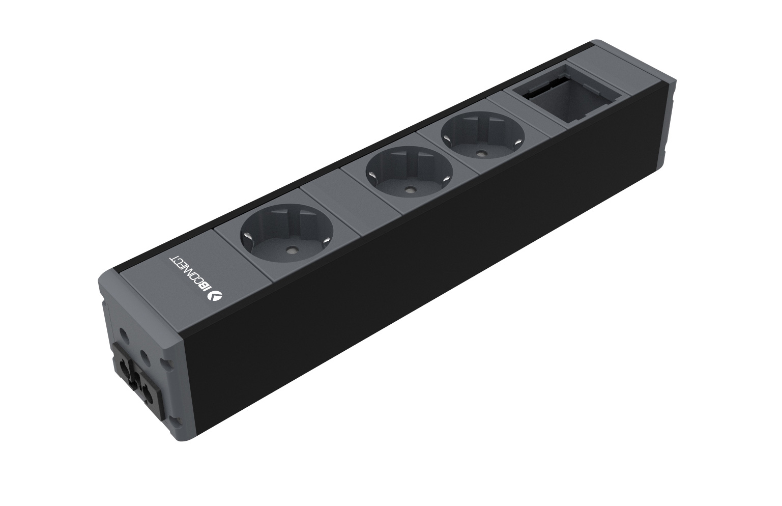 CUBO - 2xPOWER OUTLET + 2xBLANK MODULE + SOP3