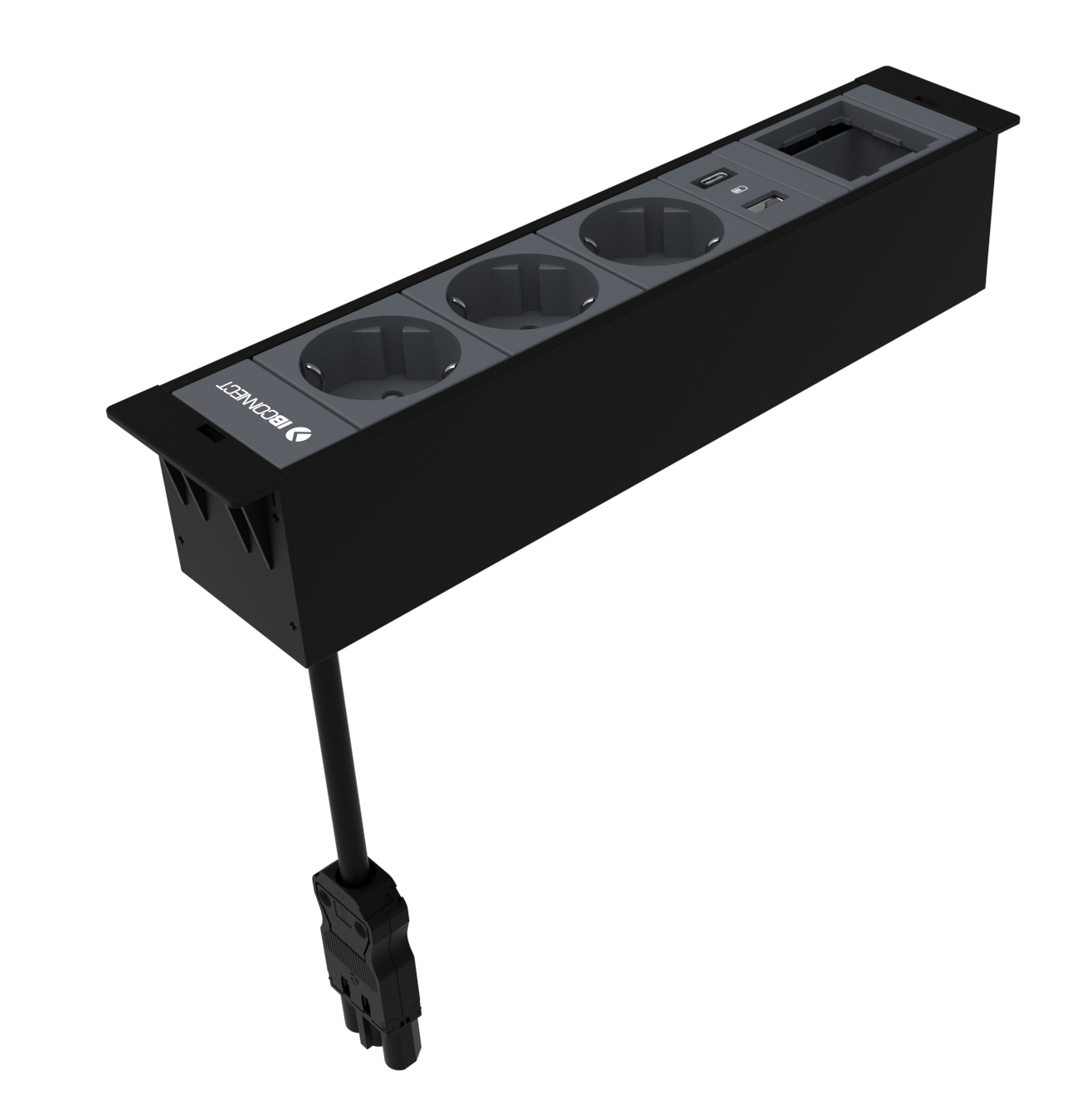 CUBOBOX4 - 3xPRESA ELETTRICA + 1xUSB TIPO A+C + 1xMODULO VUOTO