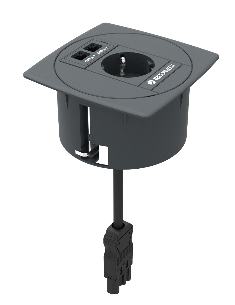 UNIT - 1xPRESA ELETTRICA + 2xRJ45 CAT6