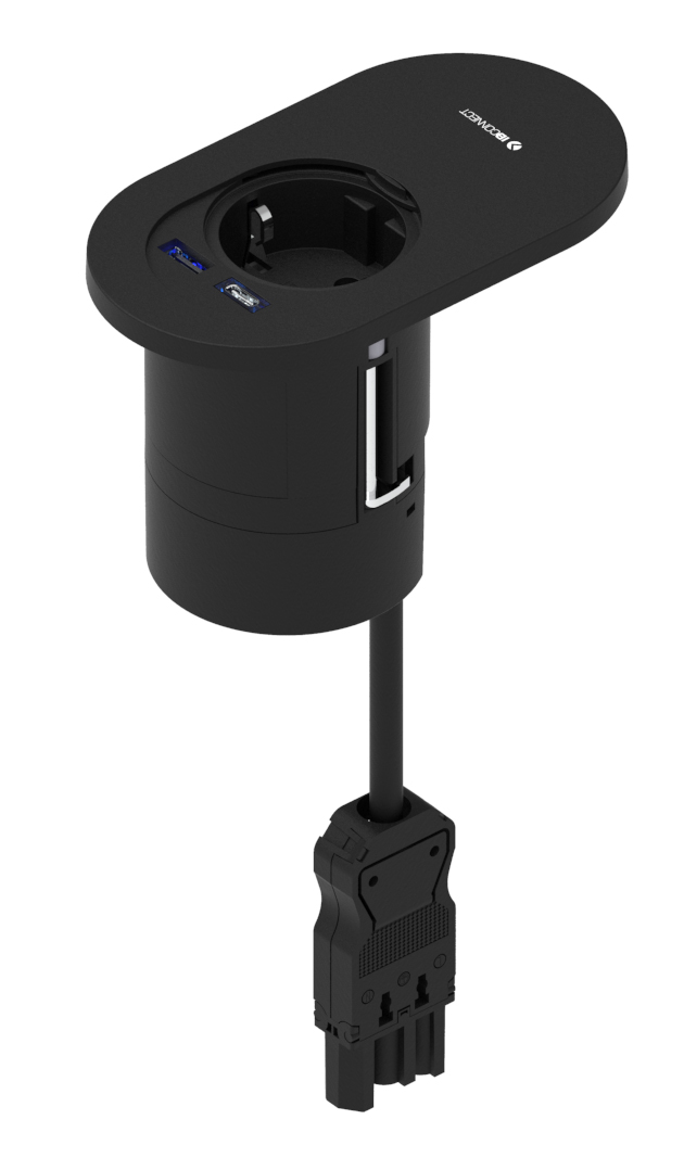 ORBIT - 1xPRESA ELETTRICA + 1xRICARICA USB TIPO A + 1xRICARICA USB TIPO C