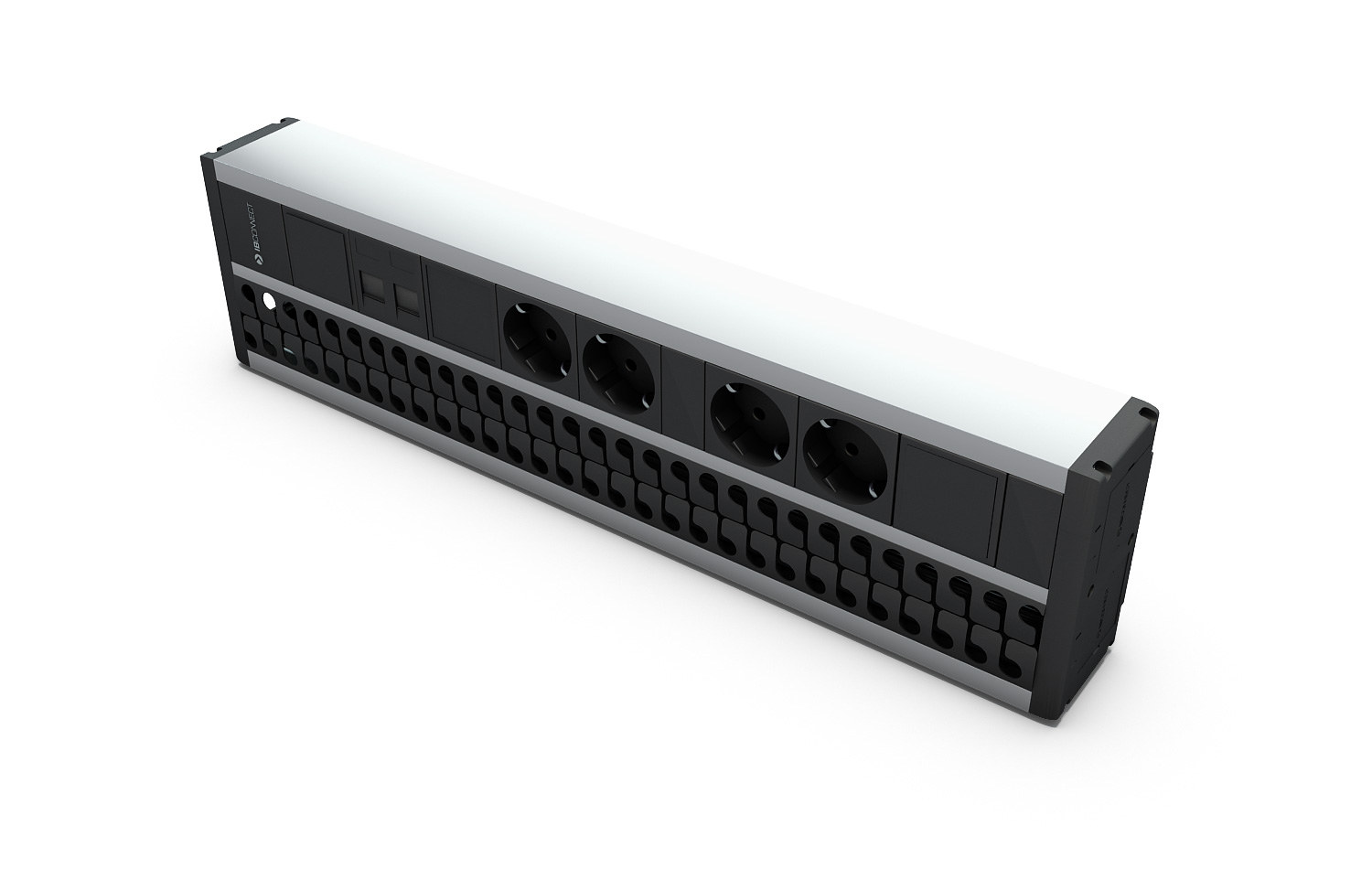 DUPLO KIT - 4xPRISE ÉLECTRIQUE + 1xPLAQUE 2RJ45 + ORGANISEUR