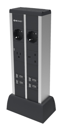 DUPLO CHARGE POINT - 4xPRISE ÉLECTRIQUE + 4xCHARGE USB TYPE A